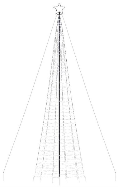 Hideg fehér LED karácsonyfa tüskékkel 1534 LED 500 cm
