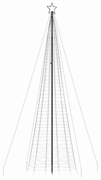 Hideg fehér LED karácsonyfa tüskékkel 1534 LED 500 cm