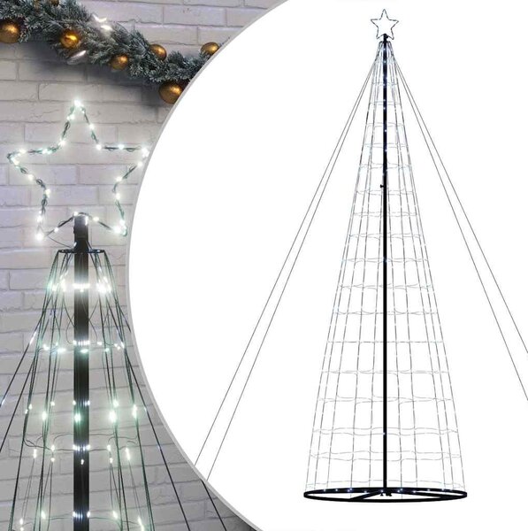 Hideg fehér LED karácsonyfa 1534 LED 500 cm