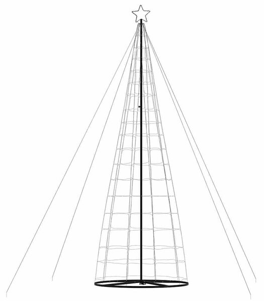 Hideg fehér LED karácsonyfa 1534 LED 500 cm