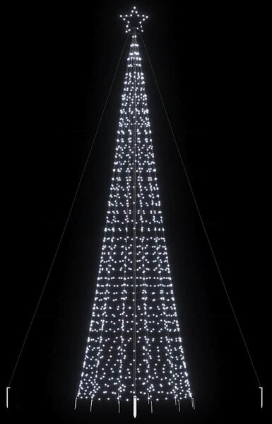 Hideg fehér LED karácsonyfa tüskékkel 1534 LED 500 cm