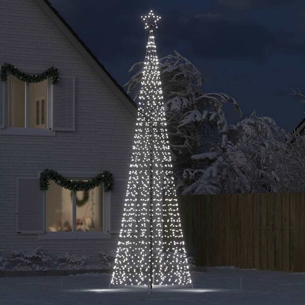Hideg fehér LED karácsonyfa tüskékkel 1534 LED 500 cm