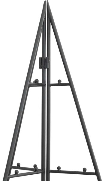 Fekete fém karácsonyfa dekorációhoz 140 cm