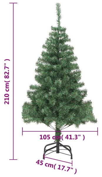 910 ágas műfenyő acél talppal 210 cm