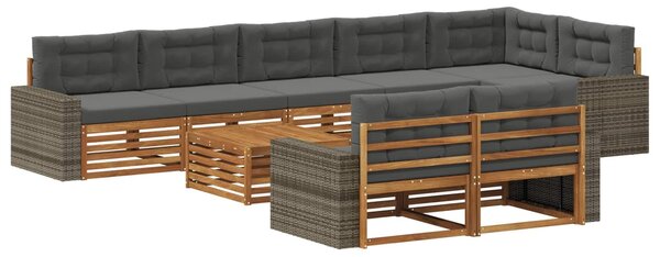 VidaXL Kültéri kanapé szett párnával 9 pcs