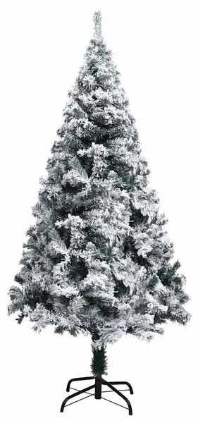 Zöld PVC műkarácsonyfa hóval 150 cm