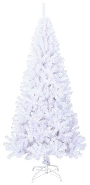 Fehér PVC műkarácsonyfa vastag ágakkal 210 cm