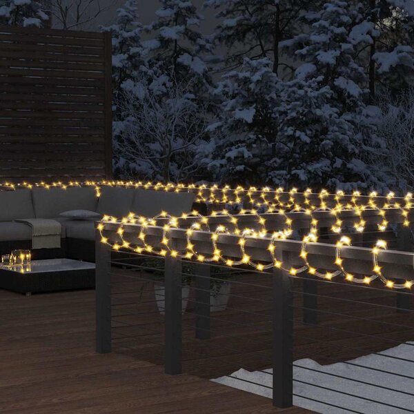 PVC fényfüzér 1200 meleg fehér LED-del 50 m