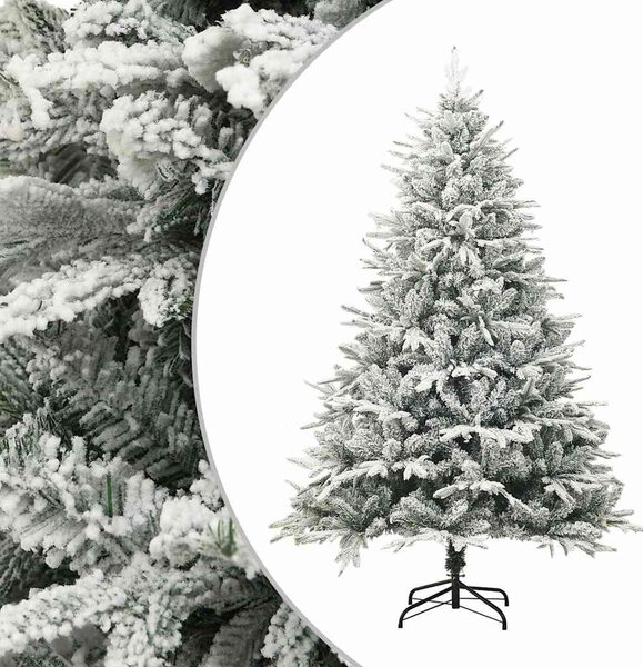 PVC és PE műkarácsonyfa pelyhes hóval 150 cm