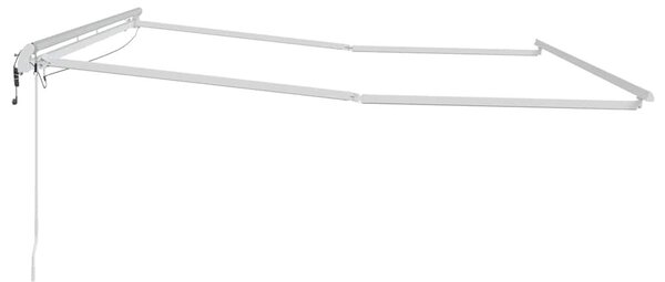 Napernyő keret LED -es lámpákkal Fehér 400 × 300 cm Alumínium