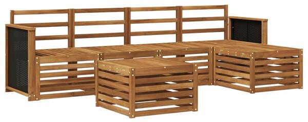 VidaXL Kültéri kanapé szett 6 pcs Természetes
