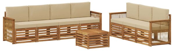 VidaXL Ülőgarnitúrák párnával 8 pcs Tömör Akácfa