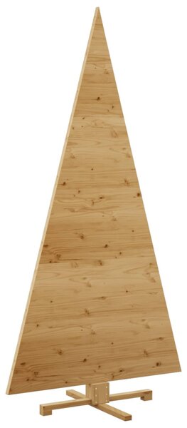 Karácsonyfák állvánnyal Barna 210 cm Tömör fenyőfa