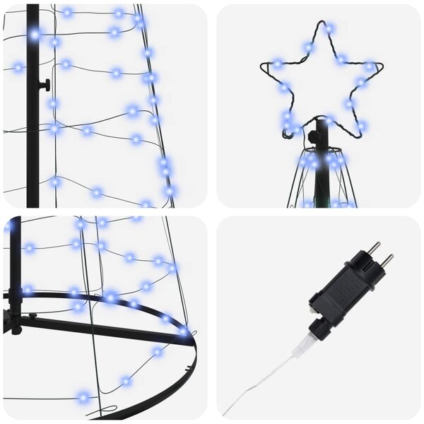 LED Karácsonyi Fenyő EKENAS 400 cm 800 LED Kék Acél Kék