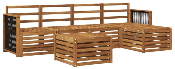 VidaXL Kültéri kanapé szett 6 pcs Természetes