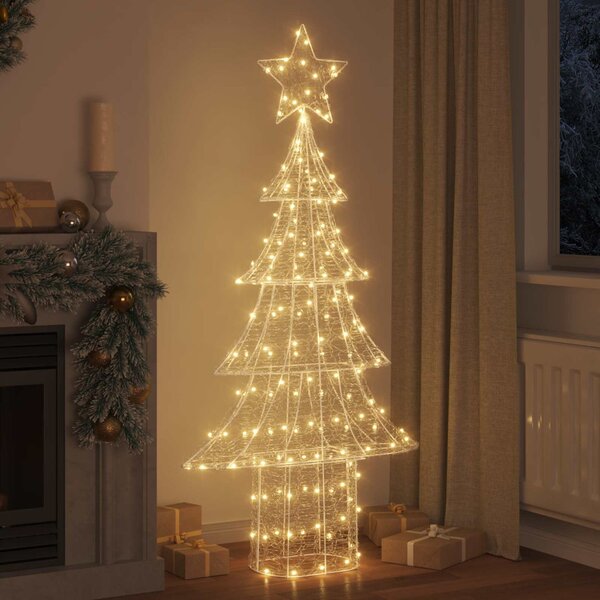 Karácsonyfa 240 LED Meleg fehér 150 cm Akril