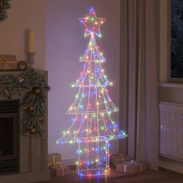 Karácsonyfa 240 LED Sokszínű 180 cm Akril