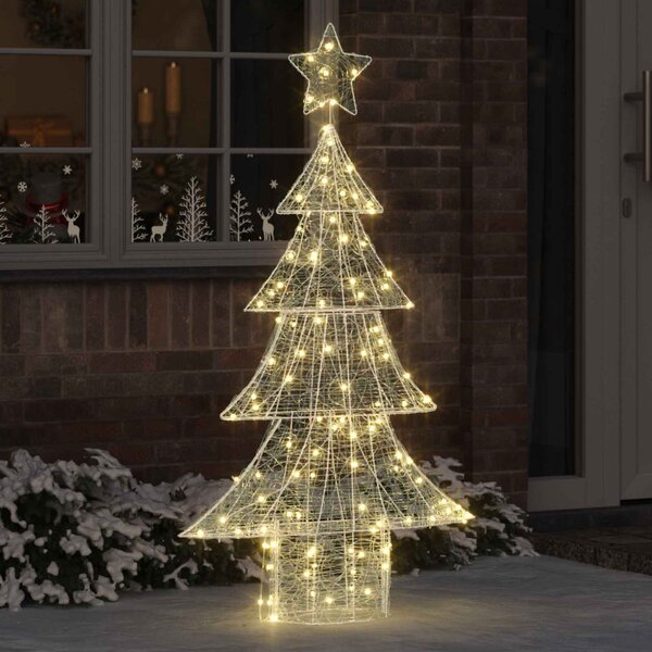 Karácsonyfa 160 LED Meleg fehér 150 cm Akril