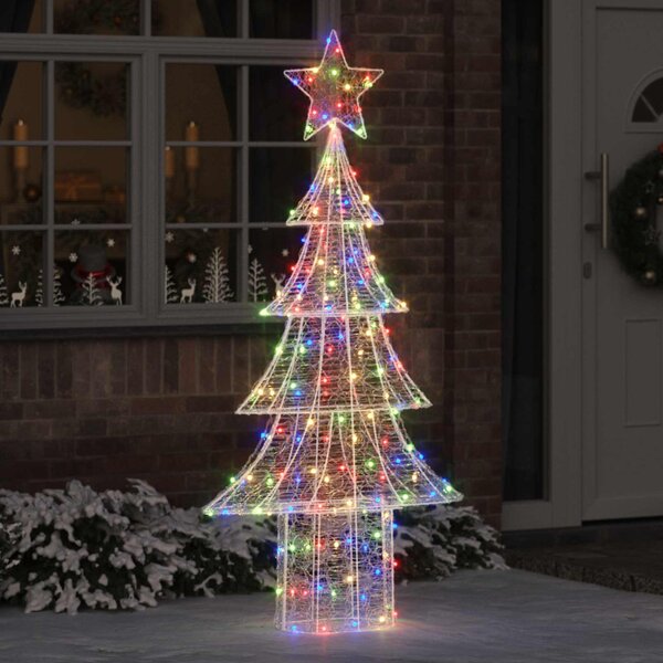Karácsonyfa 240 LED Sokszínű 180 cm Akril