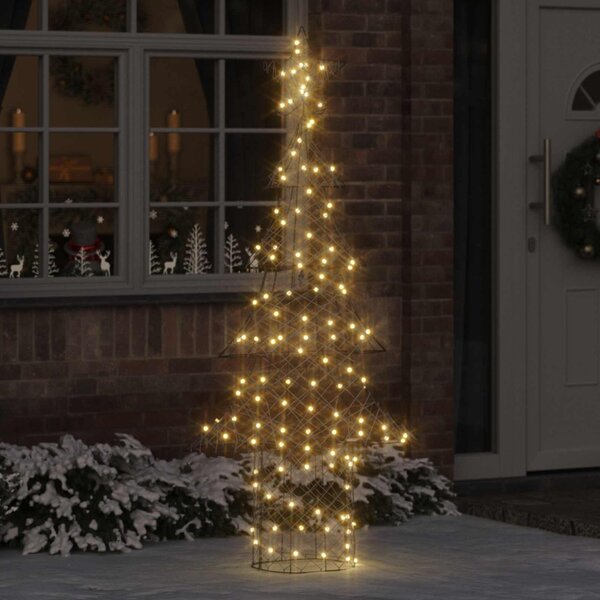 Karácsonyfa 240 LED Meleg fehér 180 cm Rattan