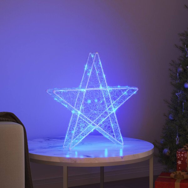 3D Csillag 50 LED Kék 55 x 53.5 x 10 cm Akril