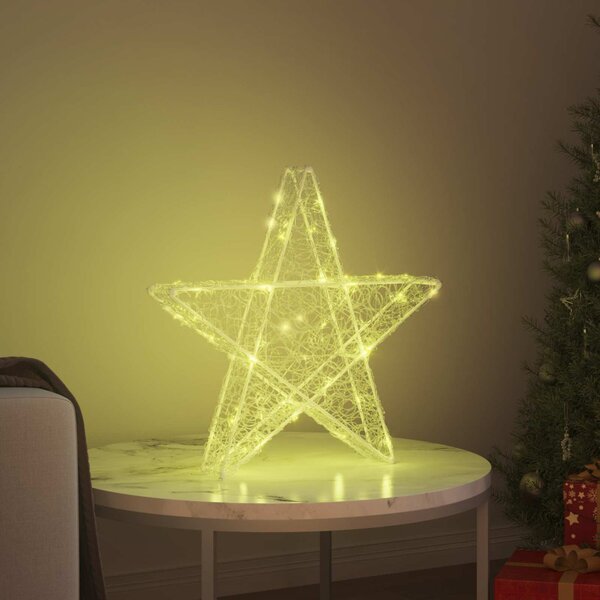 3D Csillag 50 LED Meleg fehér 55 x 53.5 x 10 cm Akril