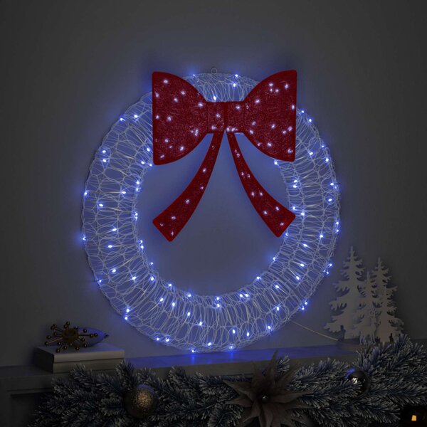 Koszorú 60 LED Kék 76 x 76 x 8,5 cm Akril