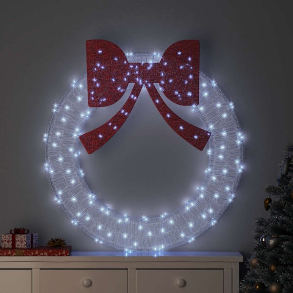 Koszorú 150 LED Hideg feher 120 cm Akril
