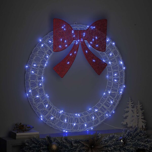 Koszorú 80 LED Kék 92 x 92 x 9,5 cm Akril