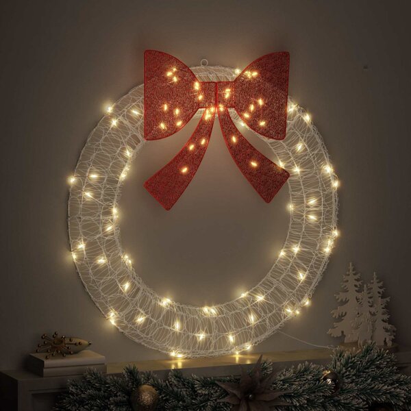 Koszorú 80 LED Meleg fehér 92 x 92 x 9,5 cm Akril