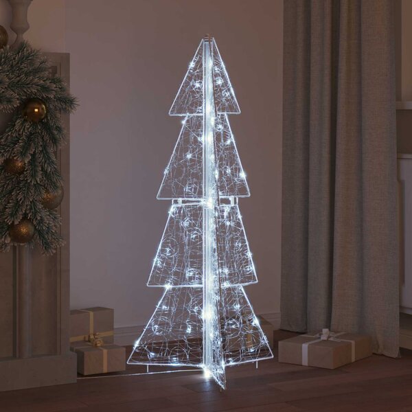 Karácsonyfa 100 LED Hideg Fehér 120 cm Akril