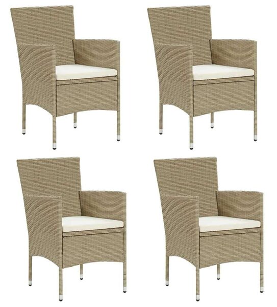 VidaXL Polyrattan Kerti Étkezőgarnitúra - 5 részes - Bézs