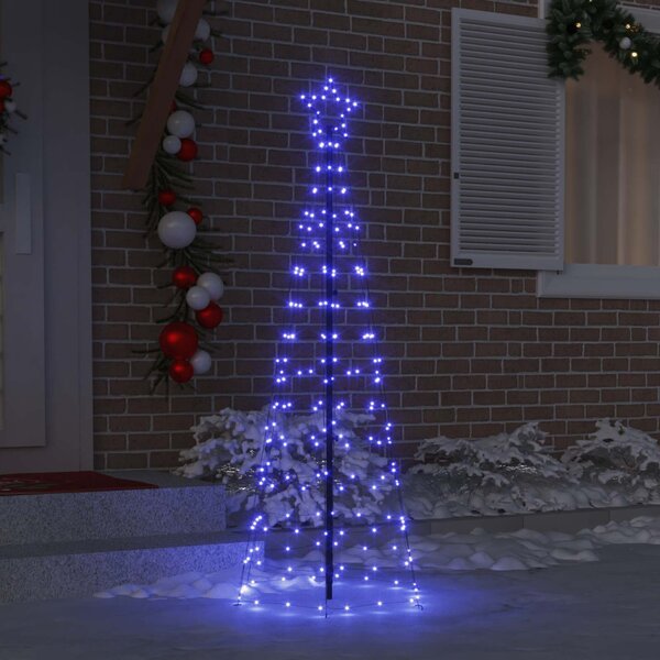 LED Karácsonyi Fenyő EKENAS 250 cm 390 LED Kék Acél Kék