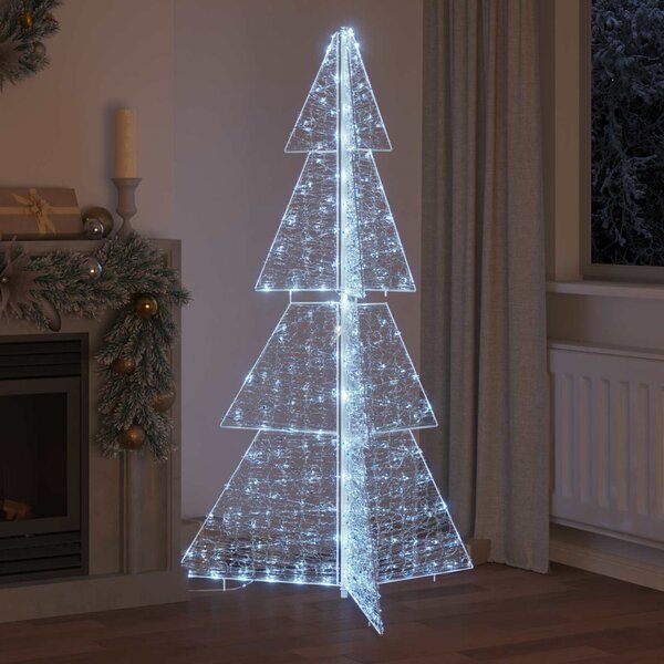 Karácsonyfa 240 LED Hideg Fehér 180 cm Akril