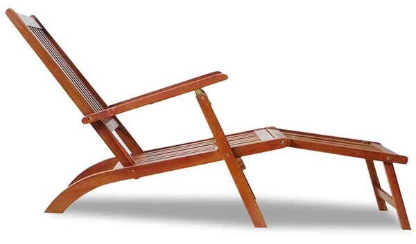 VidaXL Akácfa Napozóágy - Lábtartóval - 167cm