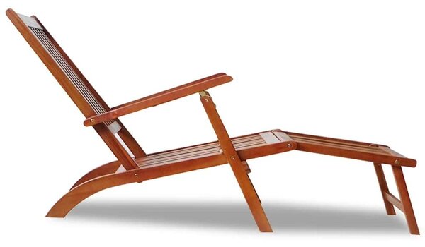 VidaXL Akácfa Napozóágy - Lábtartóval - 167cm