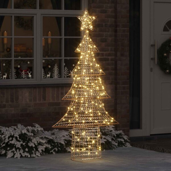 Karácsonyfa 240 LED Meleg fehér 181 cm PET
