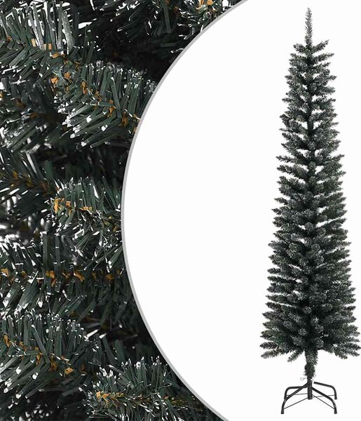 Zöld PVC vékony műkarácsonyfa állvánnyal 210 cm