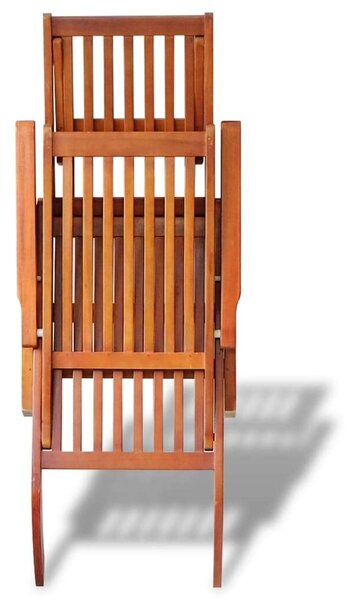 VidaXL Akácfa Napozóágy - Lábtartóval - 167cm