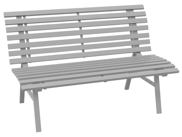 Outsunny Kerti pad teraszra, léces ülőfelülettel és háttámlával, 123x67x79 cm, zöld