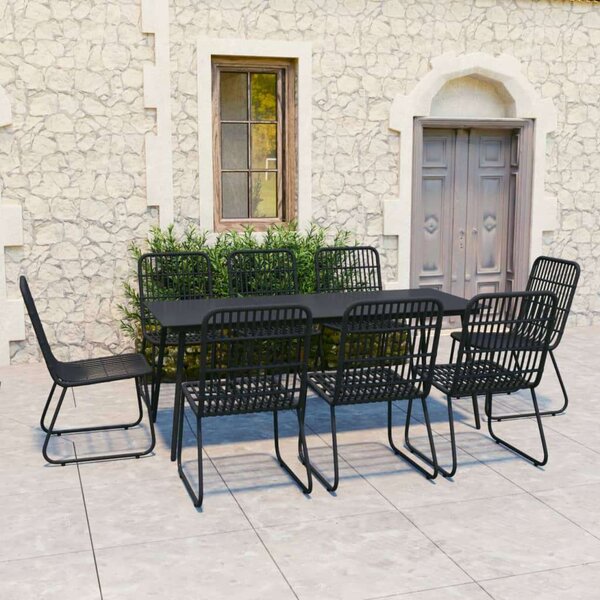 VidaXL Kültéri Étkezőgarnitúra - Polyrattan - 9 részes