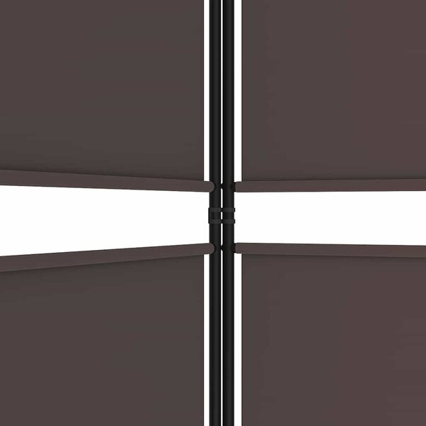 5 paneles barna szövet paraván 250x180 cm