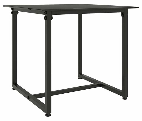 Polyrattan Kerti Ülőgarnitúra - 2 Fotel + Asztal - Fekete