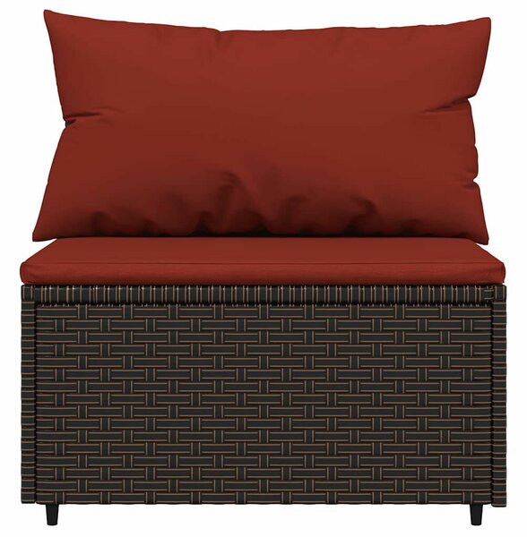 Polyrattan Kerti Ülőgarnitúra - 4 részes - Barna