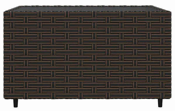 Polyrattan Kerti Ülőgarnitúra - 4 részes - Barna