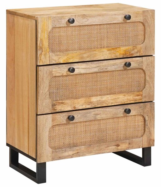 Széf 3 pcs Barna 180 x 33 x 75 cm Tömör Mangófát
