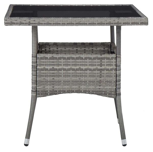 VidaXL Kerti Étkezőgarnitúra - 5 részes - Szürke Polyrattan