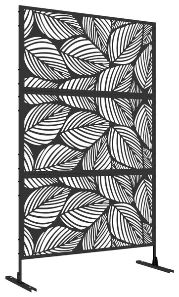 Outsunny Paravan decorativ pentru exterior, 122x45x198 cm Negru