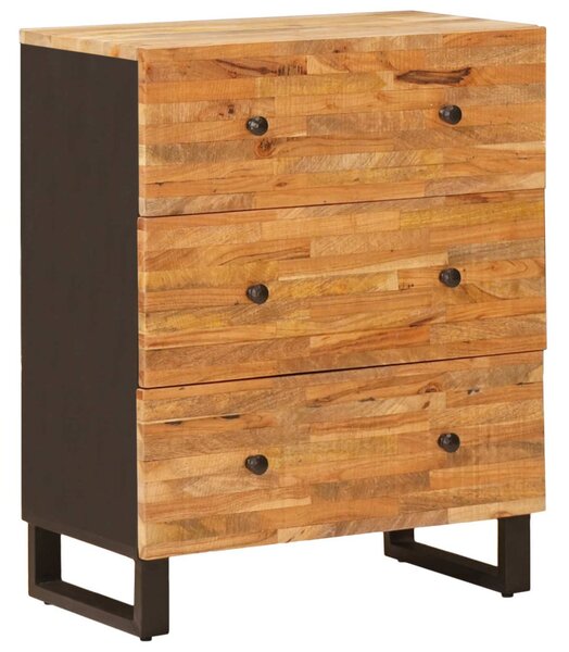Széf 3 pcs Barna 60 x 33 x 75 cm Tömör Mangófát