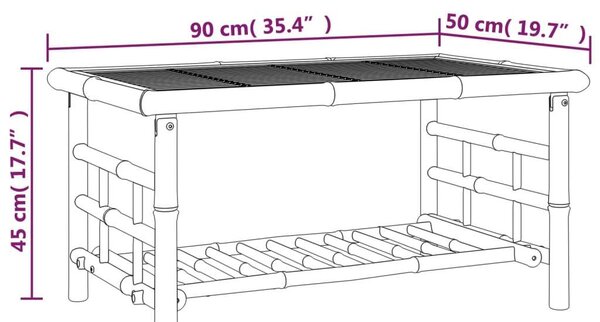 VidaXL Bambusz Kerti Ülőgarnitúra - 2 Személyes